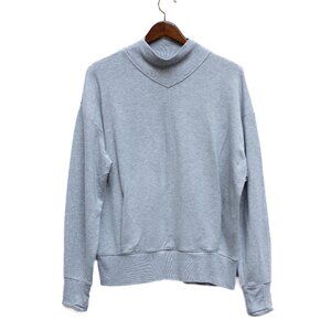 Athleta Apollo Sweatshirt M Gray Oversized Pullover Lounge Cozy Athleisure
